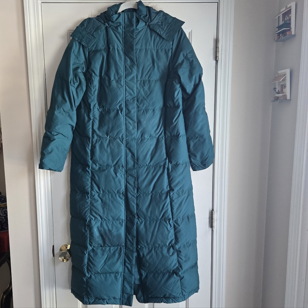Teal Long Puffer Coat